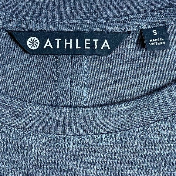 Athleta Women's Crew Neck Long Sleeves Top Gray Modal Blend Size S Athletic Gym - Picture 5 of 7